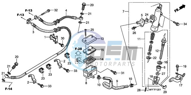 RR. BRAKE MASTER CYLINDER (ABS)