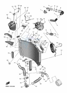 YZF600W YZF-R6 (BN6V) drawing RADIATOR & HOSE