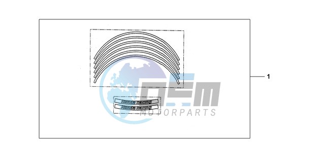 WHEEL STICKER PEARL ACID YELLOW