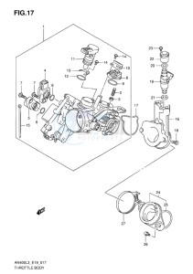 AN400 ABS BURGMAN EU-UK drawing THROTTLE BODY