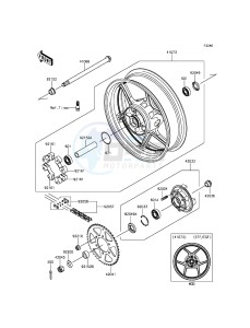 ER-6N ER650ECF XX (EU ME A(FRICA) drawing Rear Hub