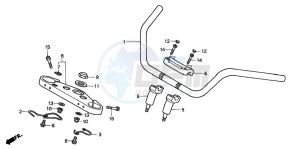 GL1500CD drawing HANDLE PIPE/TOP BRIDGE