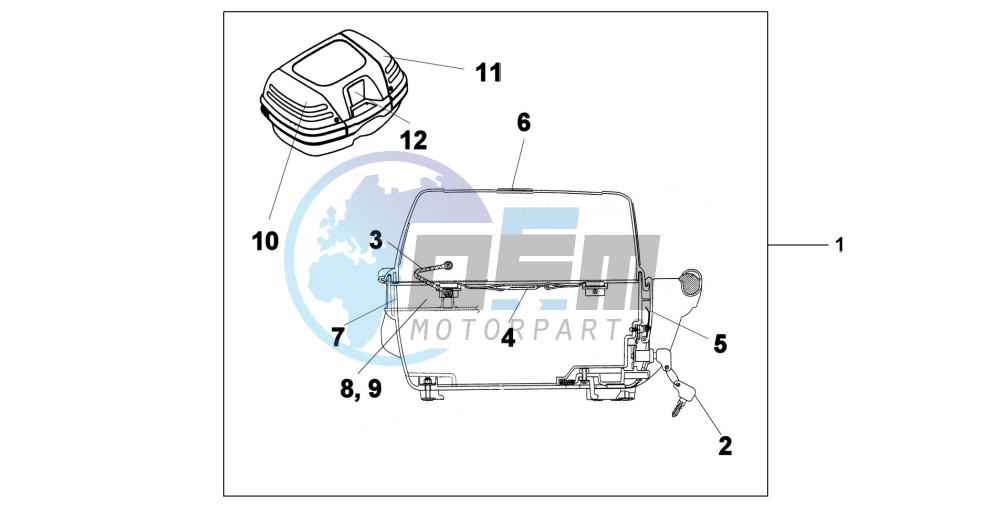 TOP BOX 45L UNPAINTED