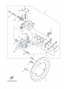 YZF320-A YZF-R3 (B2XG) drawing REAR BRAKE CALIPER