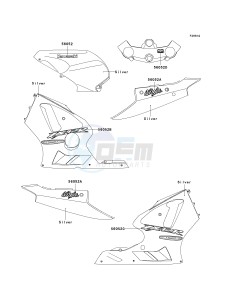 ZX 1200 B [NINJA ZX-12R] (B1-B4) [NINJA ZX-12R] drawing DECALS-- SILVER- --- B3- -