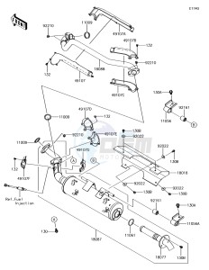 BRUTE FORCE 750 4x4i EPS KVF750HFF EU drawing Muffler(s)