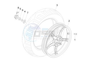 Liberty 125 4t e3 drawing Rear Wheel