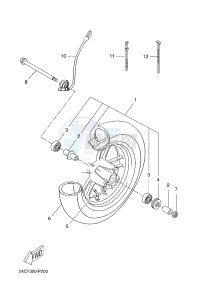 YN50 YN50FU NEO'S 4 (2ACN 2ACN) drawing FRONT WHEEL