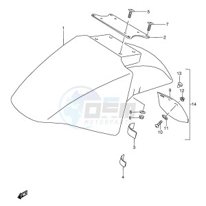 GSX600F (E2) Katana drawing FRONT FENDER (MODEL J K L M N P R)