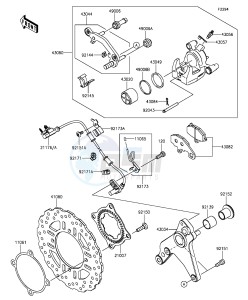 Z1000SX_ABS ZX1000MFF FR GB XX (EU ME A(FRICA) drawing Rear Brake