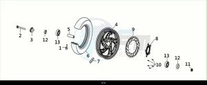 JOYRIDE S 125 (LF12W4-EU) (M1) drawing FR. WHEEL