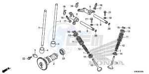 TRX500FA6H Europe Direct - (ED) drawing CAMSHAFT/VALVE