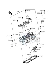 NINJA ZX-6R ZX600RFF FR GB XX (EU ME A(FRICA) drawing Cylinder Head