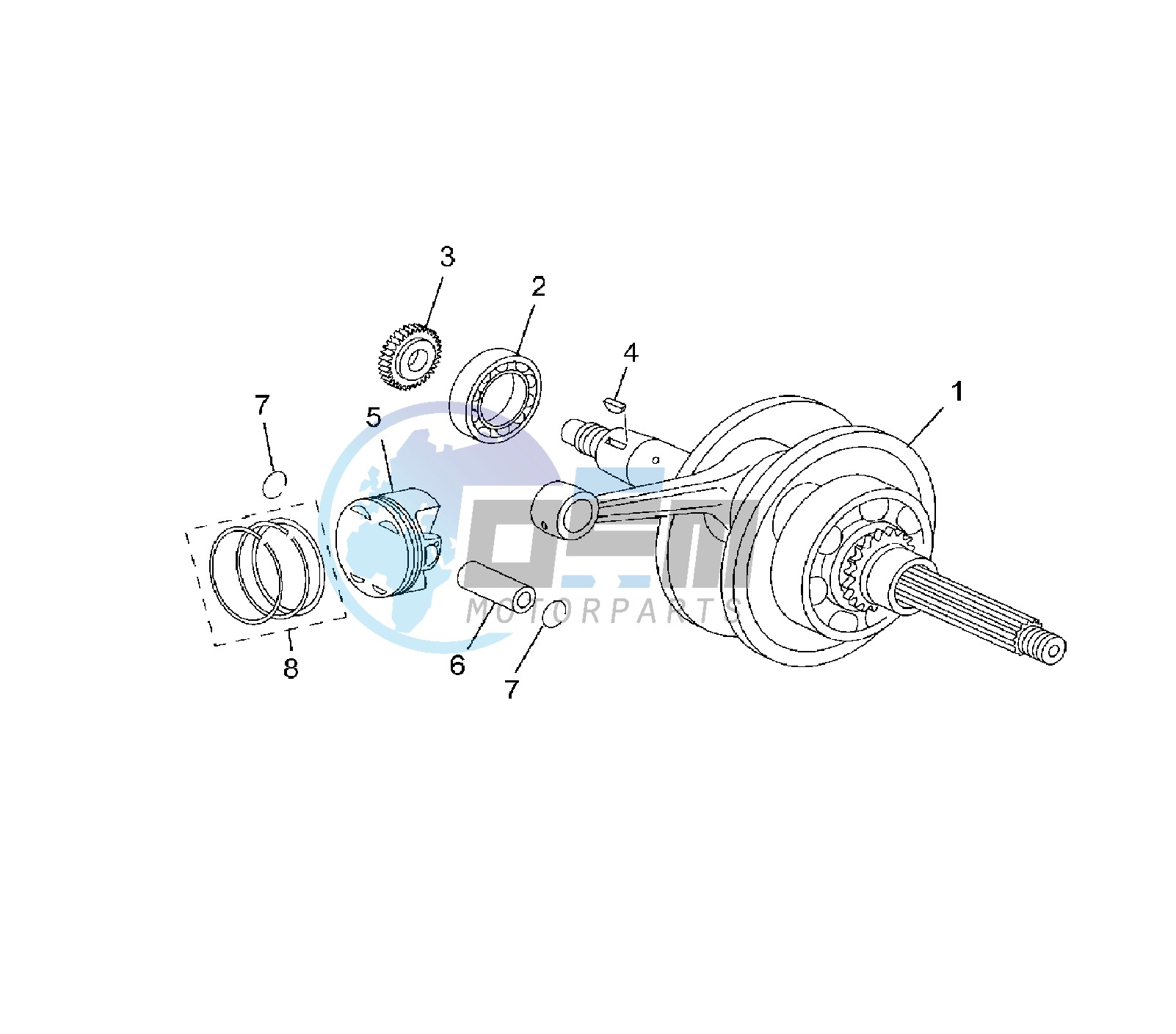 CRANKSHAFT AND PISTON