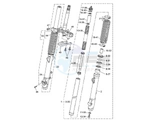 XT Z TENERE 660 drawing FRONT FORK KAYABA