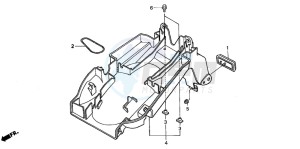 CB600F HORNET drawing REAR FENDER (CB600F2/F22)