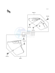 KX 250 K [KX250] (K5) [KX250] drawing SIDE COVERS