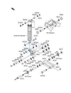 RM-Z250 (E28) drawing REAR SUSPENSION