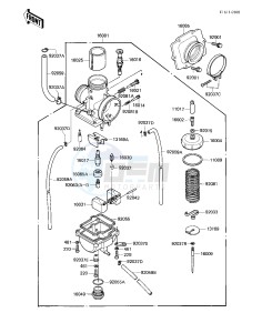 KX 250 C [KX250] (C1) [KX250] drawing CARBURETOR   -- 83 KX250-C1- -