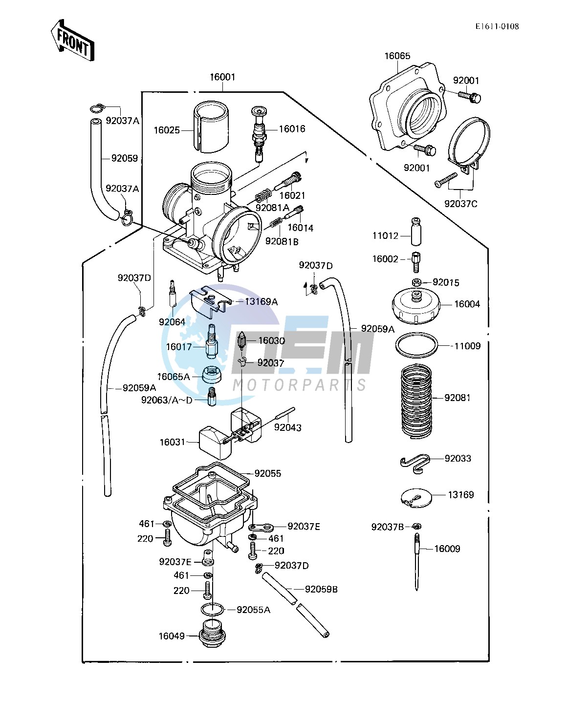 CARBURETOR   -- 83 KX250-C1- -