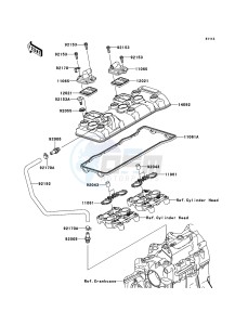 NINJA ZX-6R ZX600R9F FR GB XX (EU ME A(FRICA) drawing Cylinder Head Cover