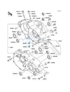 KX85 / KX85 II KX85A8F EU drawing Crankcase