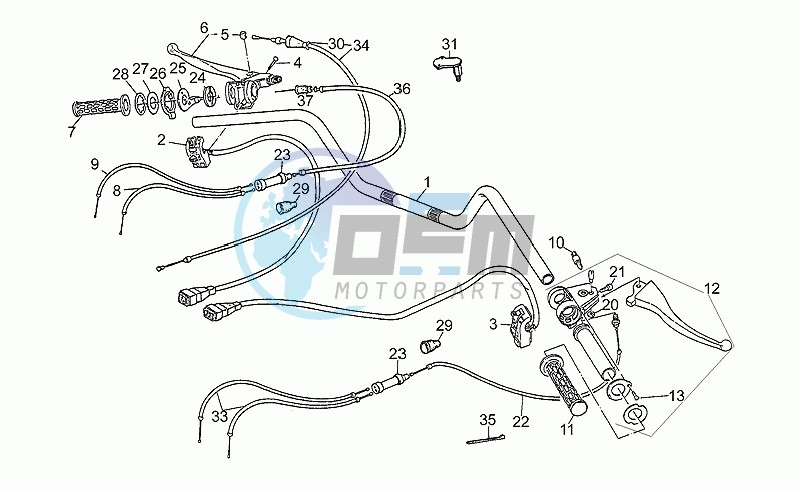 Handlebar-controls, 1st series