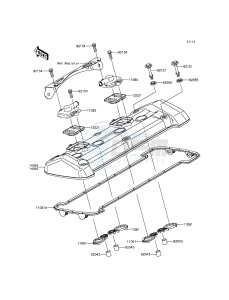 Z800 ZR800CDS UF (UK FA) XX (EU ME A(FRICA) drawing Cylinder Head Cover