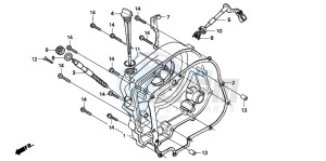 CB250 drawing RIGHT CRANKCASE COVER