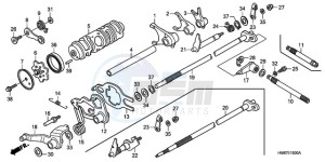 TRX250TM9 Australia - (U) drawing GEARSHIFT DRUM