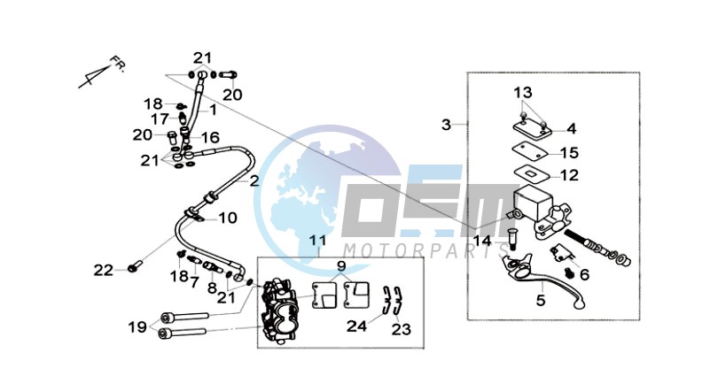 REAR BRAKE CALIPER / BRAKE MOUNT