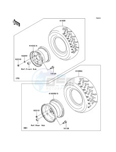 KVF650 4x4 KVF650D7F EU GB drawing Tires