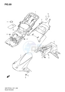 GSX-R750 drawing REAR FENDER L3