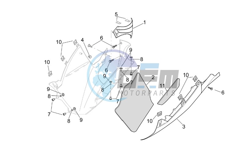 Central body - LH fairings