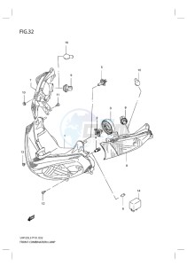 UH125 BURGMAN EU drawing FRONT COMBINATION LAMP