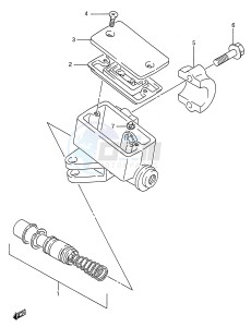 GSX600F (E28) Katana drawing FRONT MASTER CYLINDER (MODEL J)