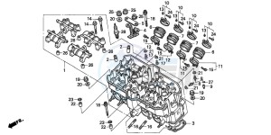 CB1000F drawing CYLINDER HEAD