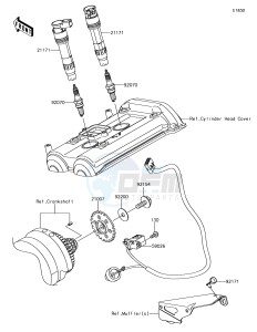 VERSYS 650 ABS KLE650FHF XX (EU ME A(FRICA) drawing Ignition System