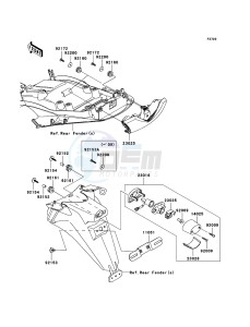 ZZR1400_ABS ZX1400DBF FR GB XX (EU ME A(FRICA) drawing Taillight(s)