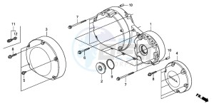 VTX1300S drawing RIGHT CRANKCASE COVER