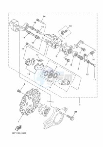 YFZ450R (BKD3) drawing REAR BRAKE CALIPER