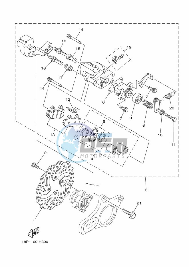 REAR BRAKE CALIPER