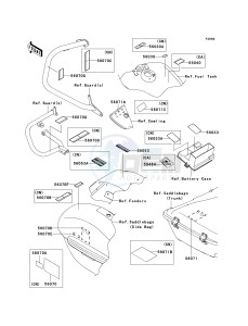 VN 1700 A [VULCAN 1700 VOYAGER] (9FA) A9F drawing LABELS