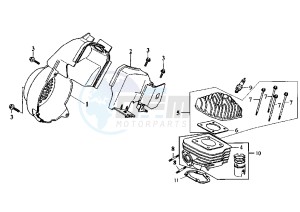 FIDDLE - 50 cc drawing CYLINDER HEAD