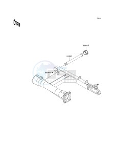 VN 1600 D [VULCAN 1600 NOMAD] (D6F-D8FA) D8FA drawing SWINGARM