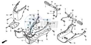 PES150 125 drawing FLOOR STEP/PILLION STEP