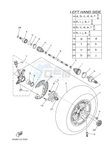 YFM700FWBD YFM70KPHJ KODIAK 700 EPS HUNTER (B32N) drawing FRONT WHEEL