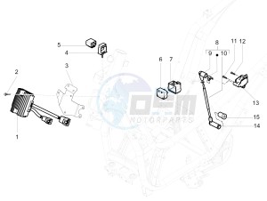 Beverly 350 4T ST ie ABS E4 300 (EMEA) drawing Voltage Regulators - Electronic Control Units (ecu) - H.T. Coil