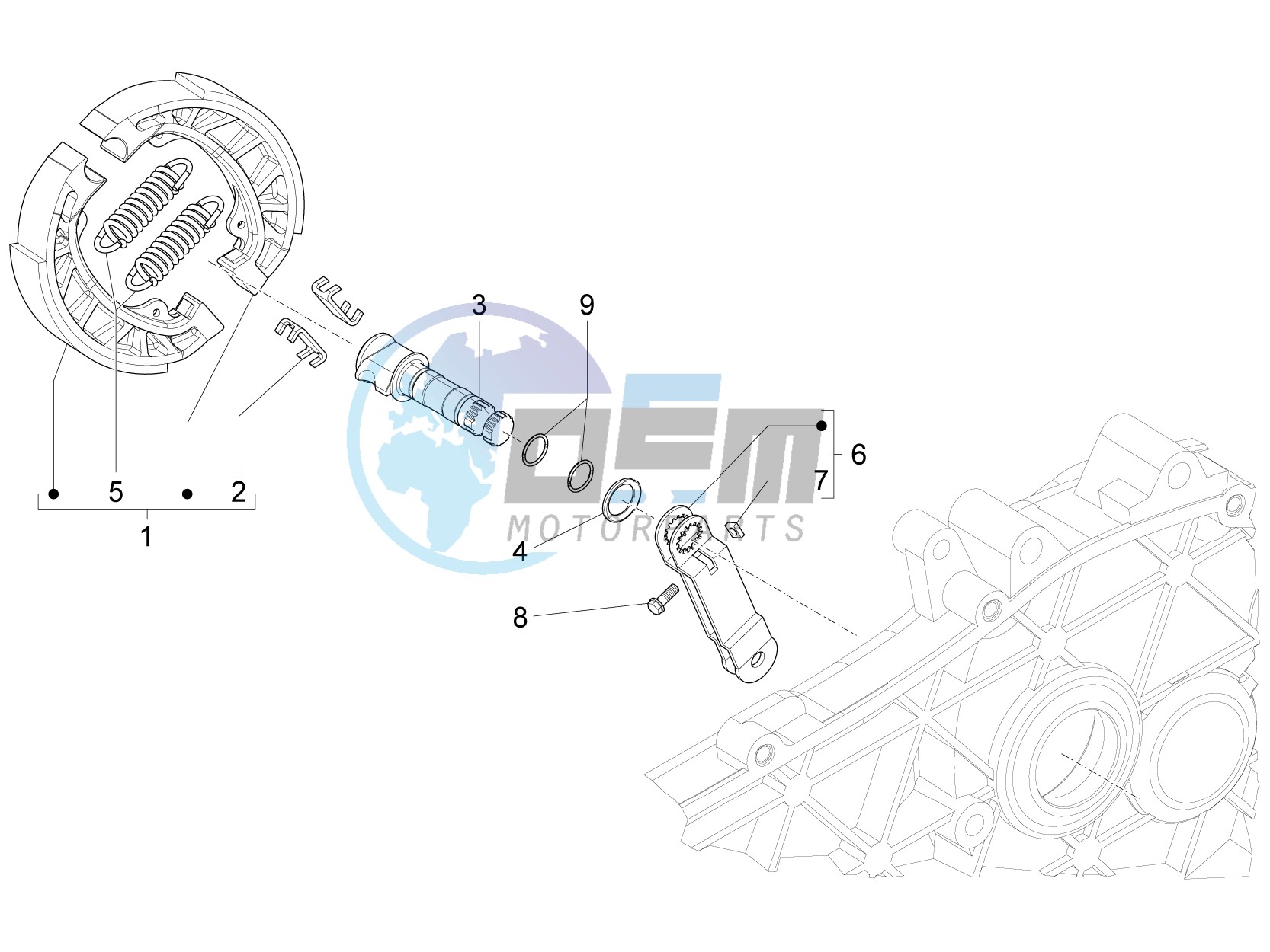 Rear brake - Brake jaw