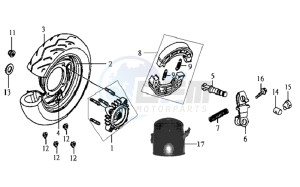 JET BASIX 50 drawing REAR WHEEL